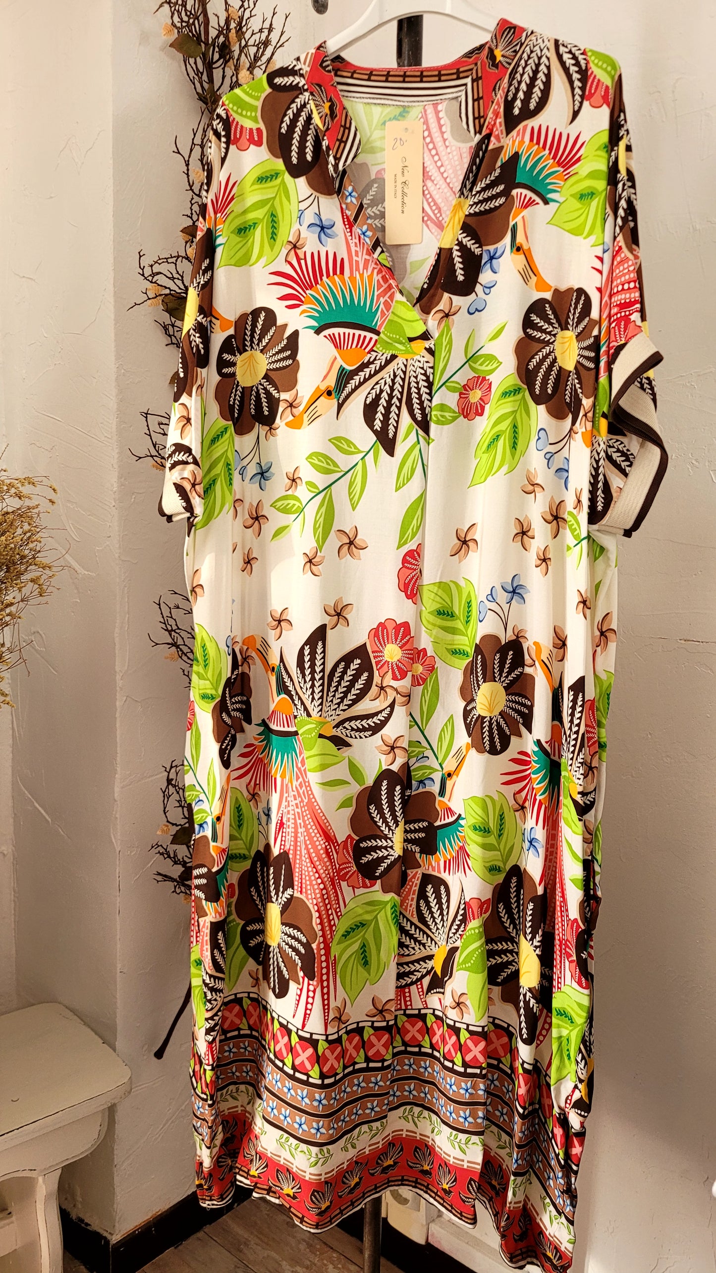 🍀 Robe Kimono "Odyssée Tropicale"