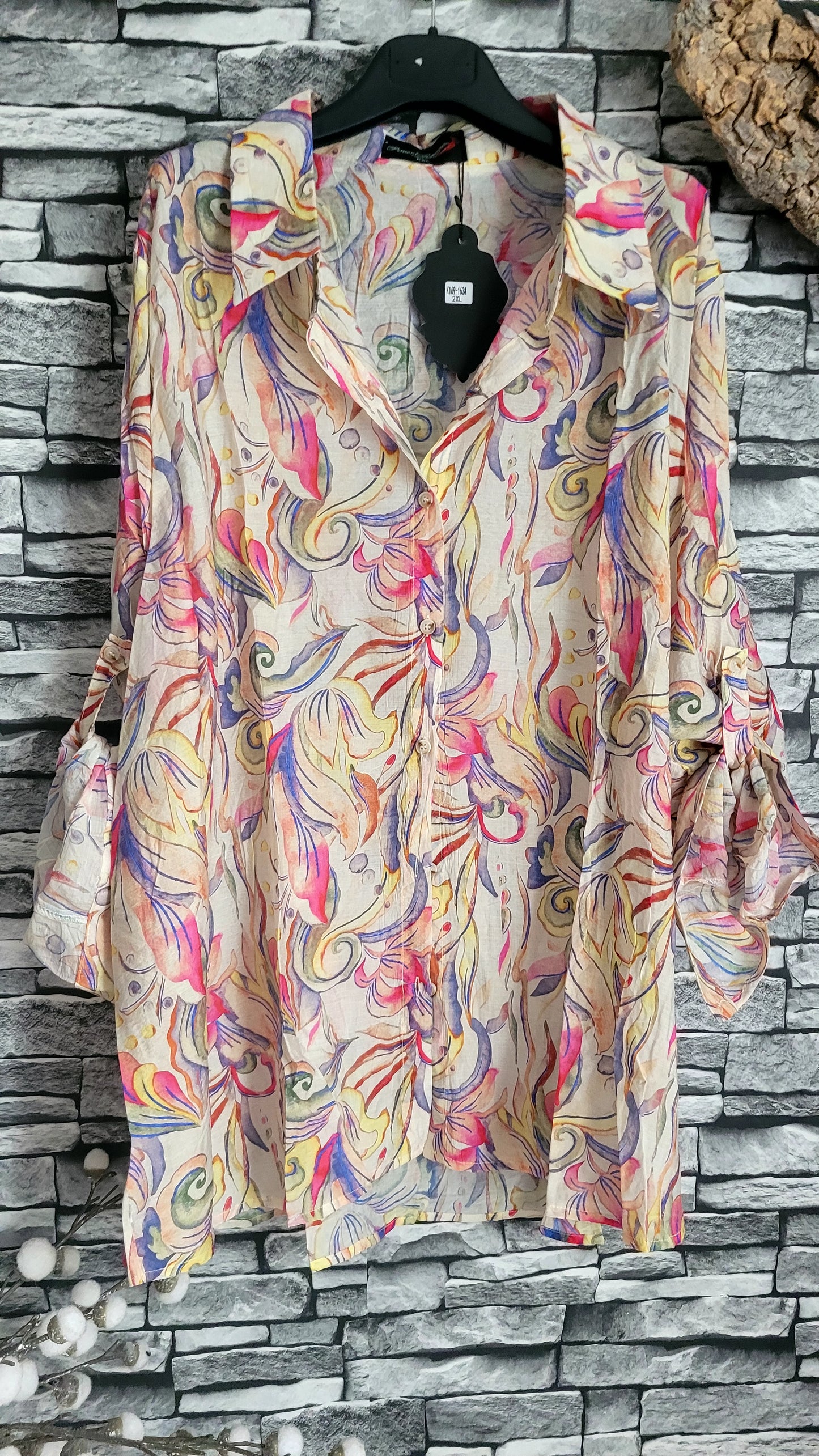 🌺 Chemise Fluide Eco-Mix
Matière : Un mélange de Viscose et de Tencel