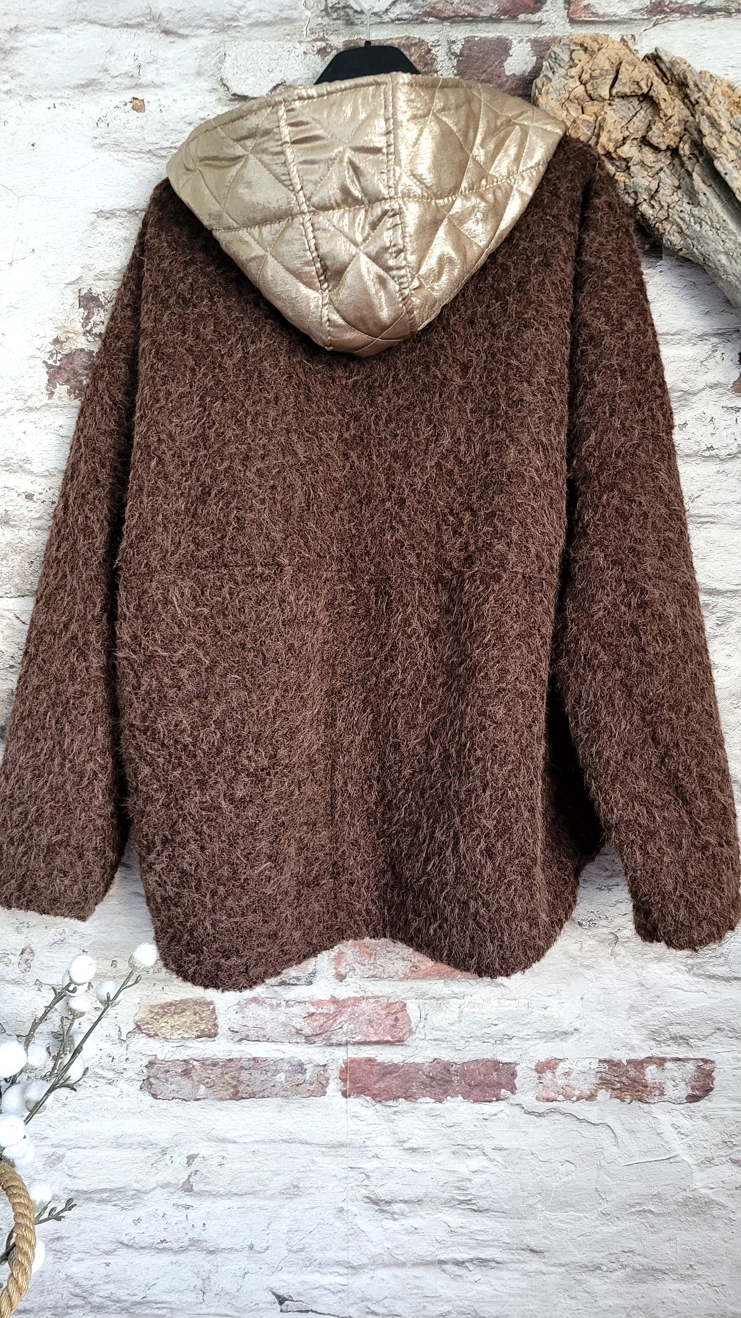 🌺 VESTE OR & Marron