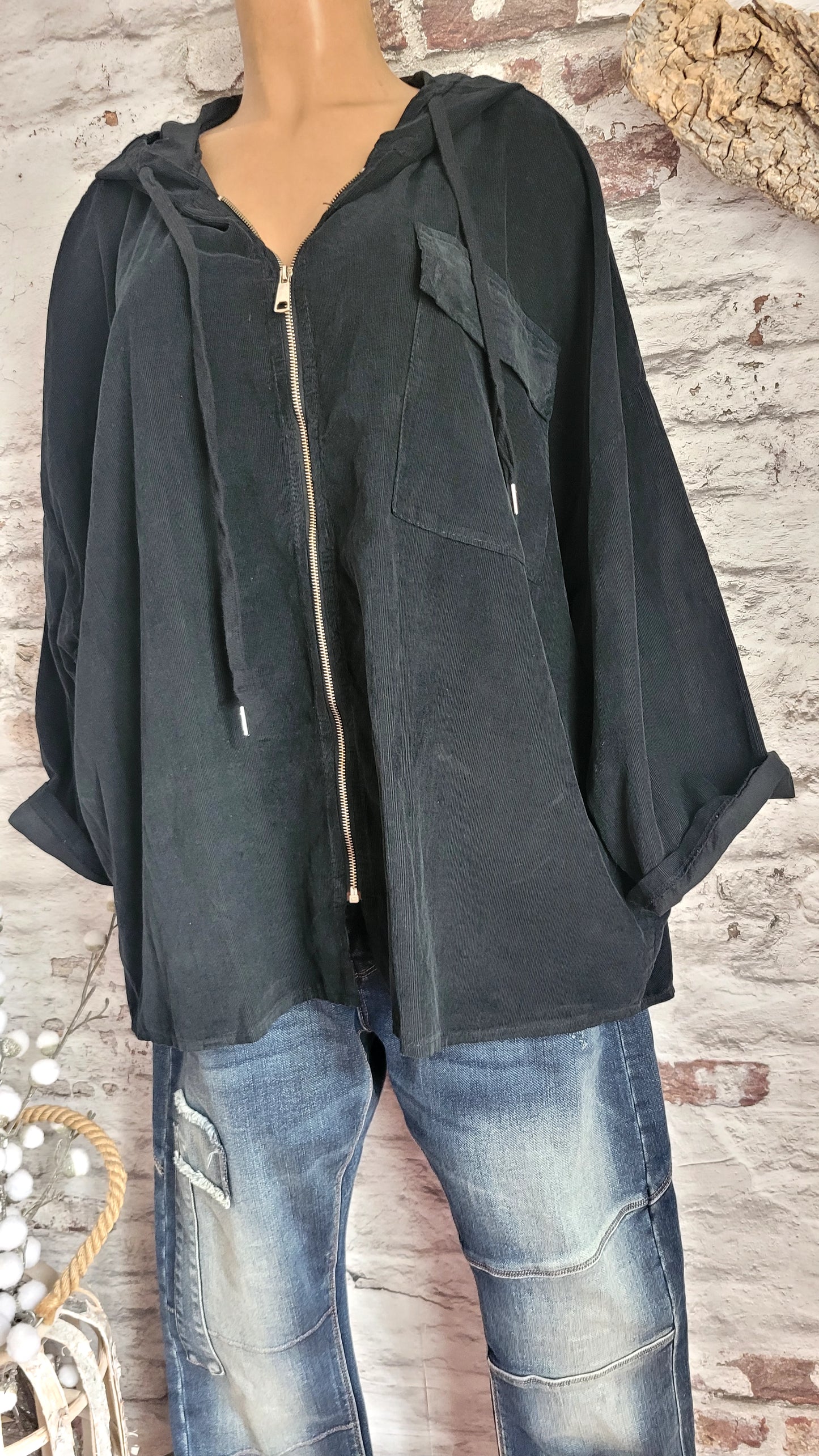 ♥️ VESTE ZIPPÉE EN VELOURS CÔTELÉ