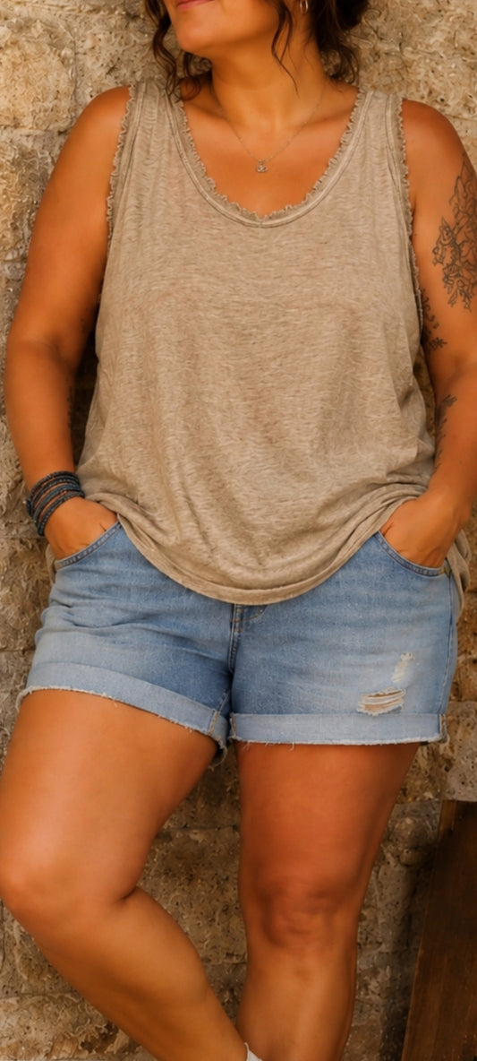 ❤️ T-shirts camel coton
