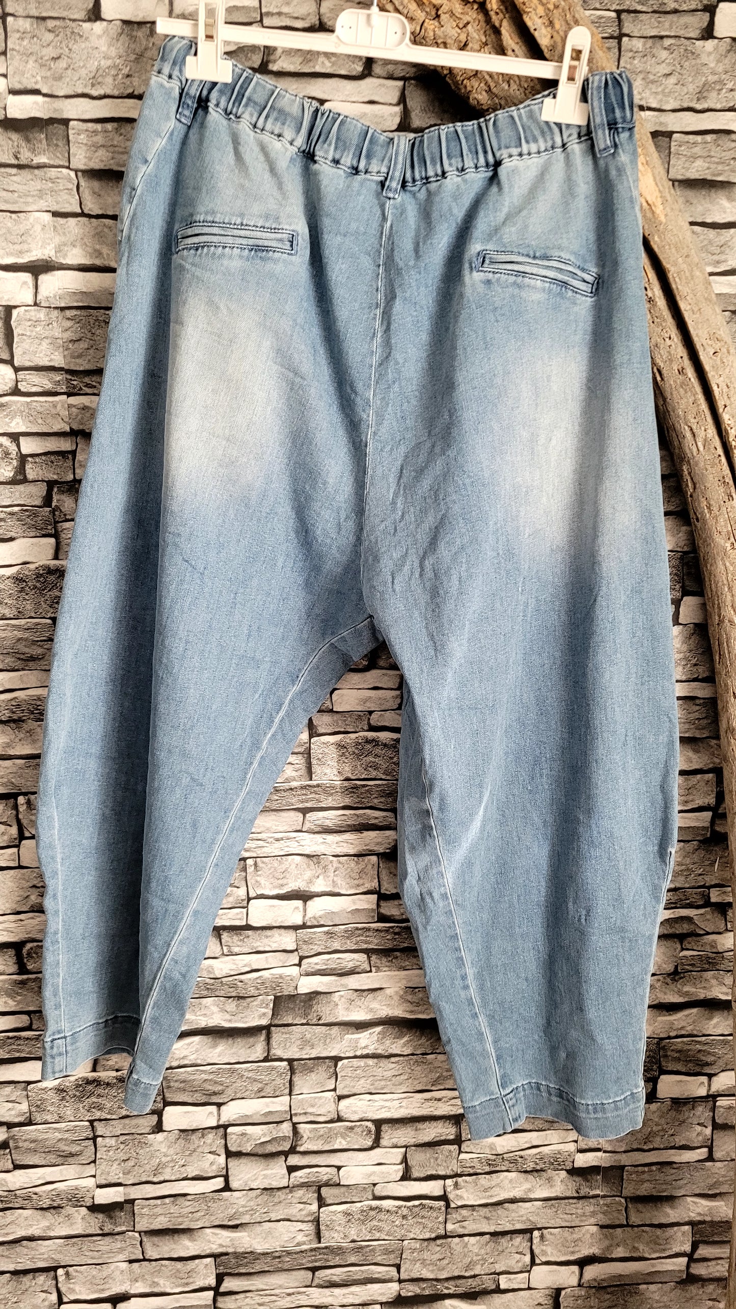 🌸 Pantalon "Balloon" en Denim Souple – L'élégance Décontractée