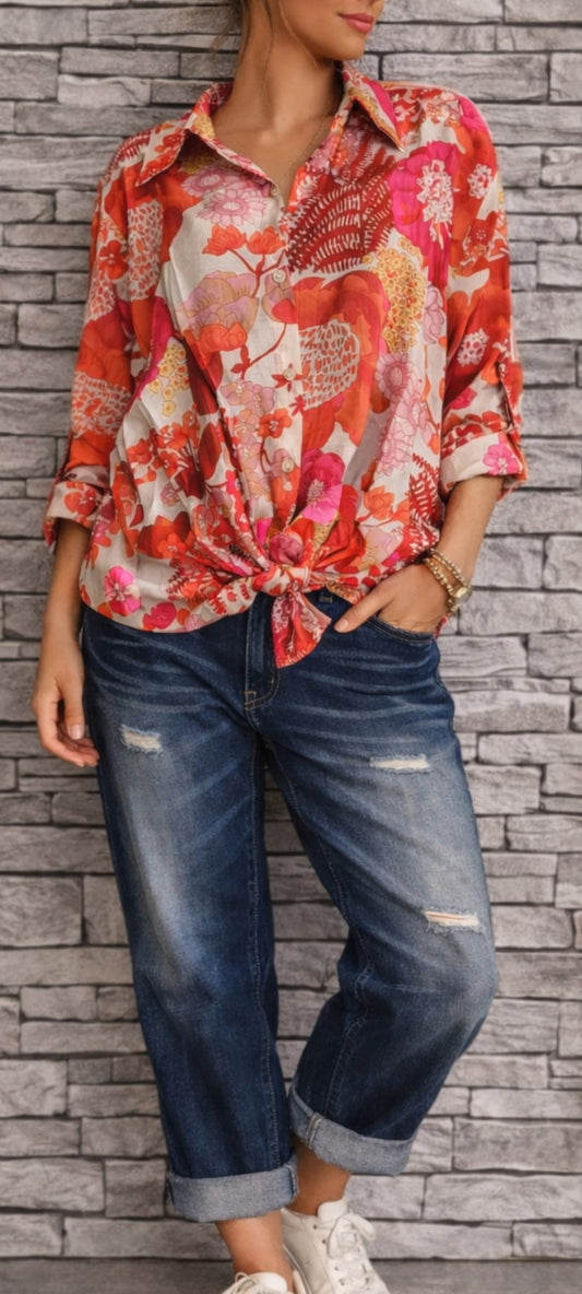 ♥️ Chemise Fluide "Éclat" – Viscose & Tencel