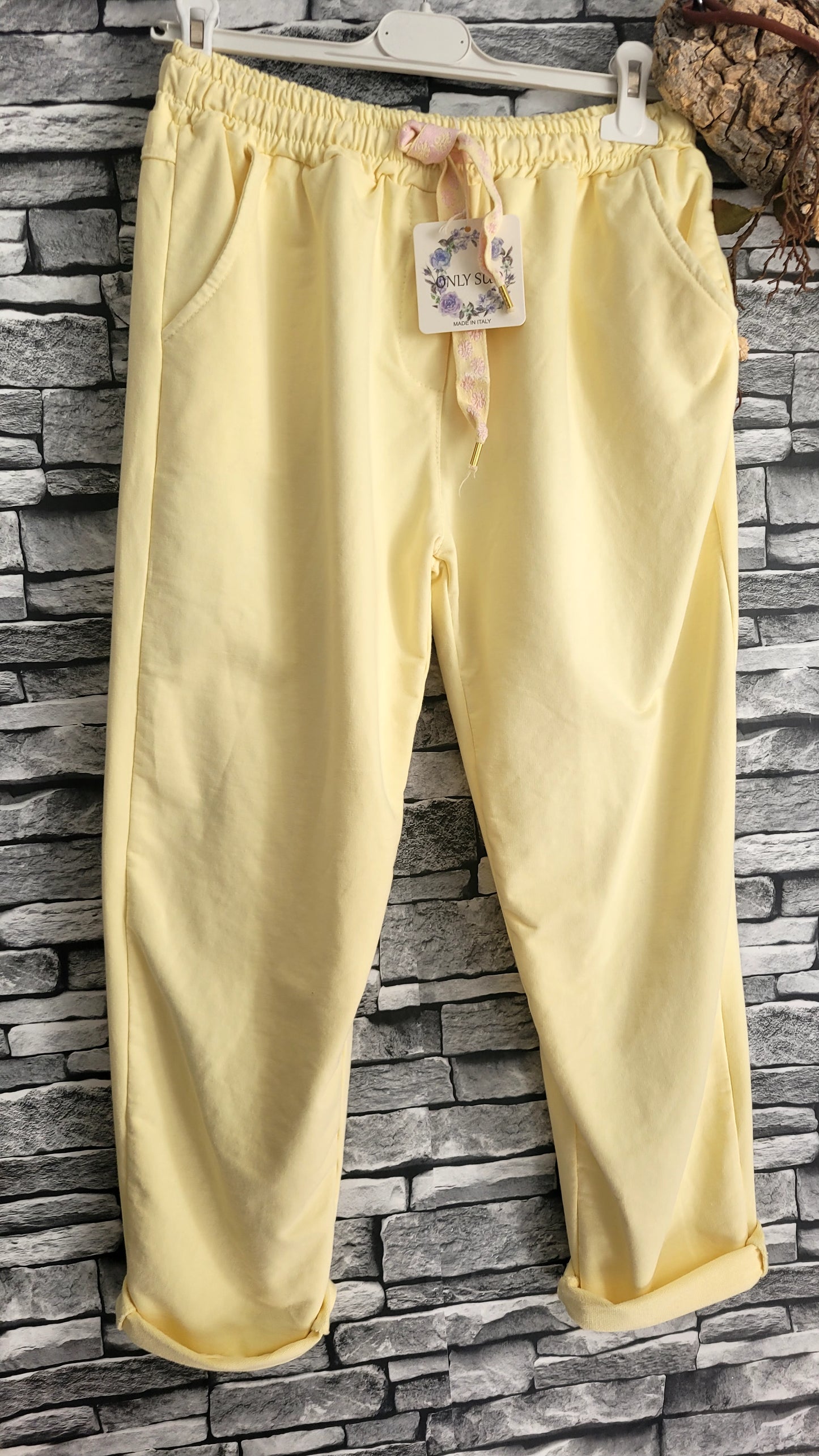 🪷 Le Pantalon Jogging "Soft Pastel" – Jaune Pâle