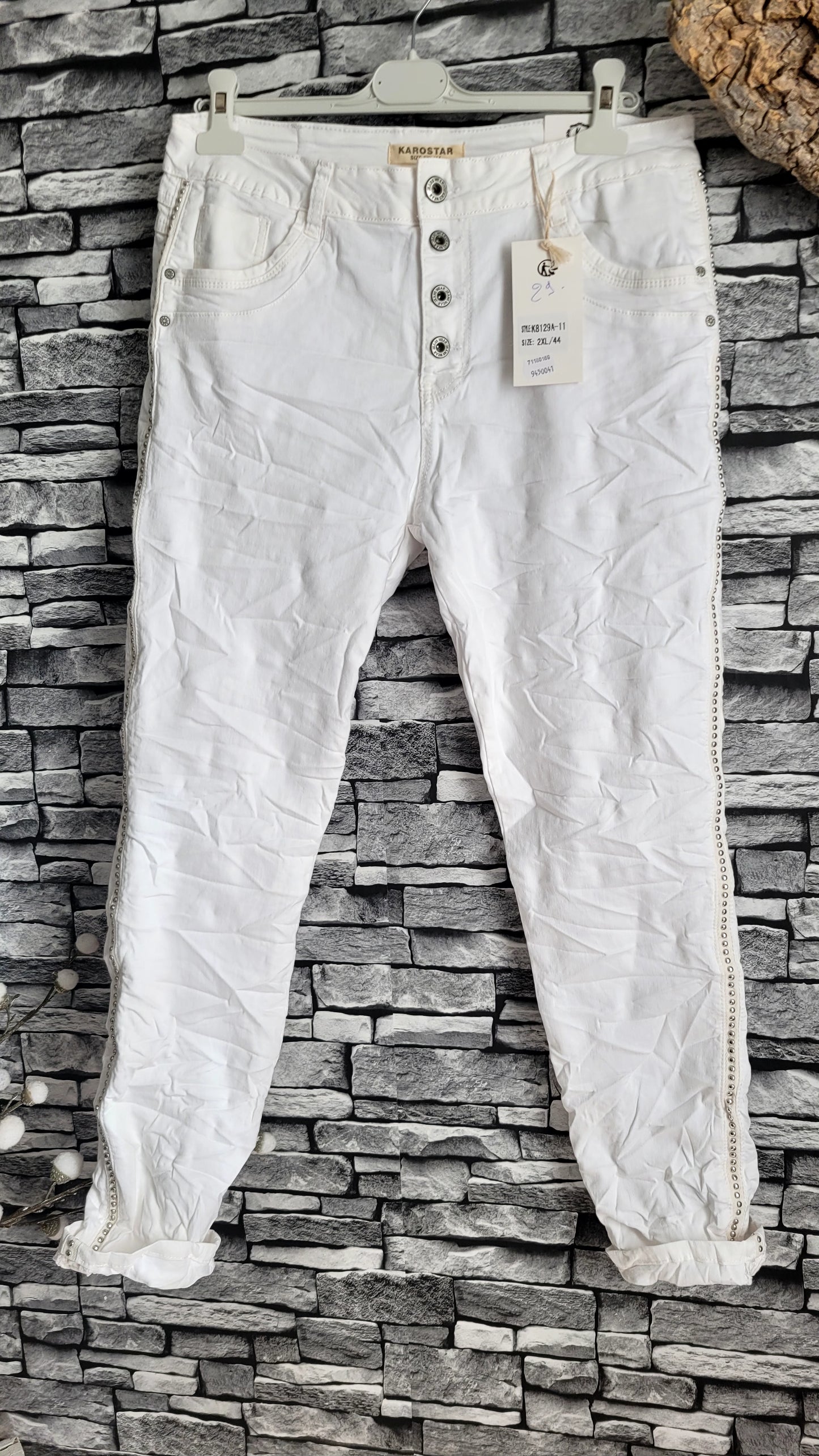 Jean Karostar Blanc Stretch