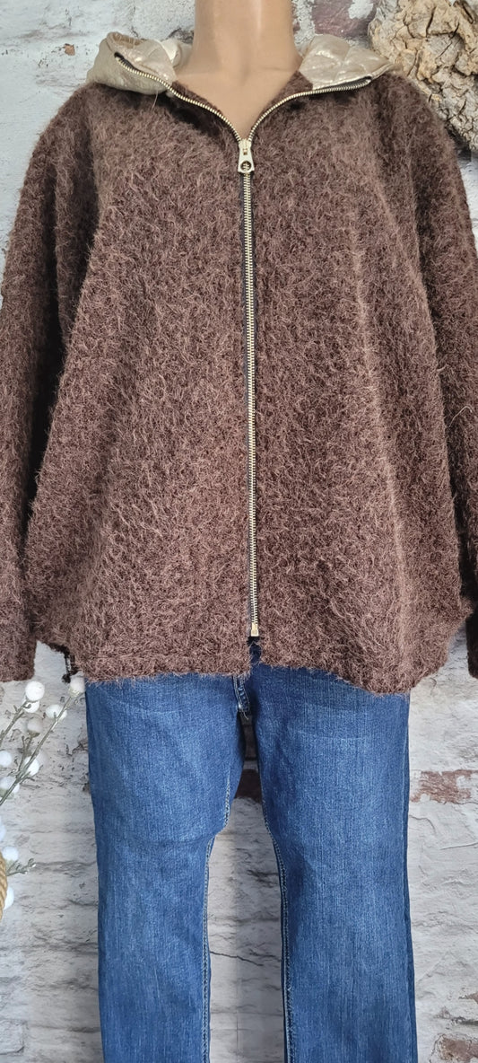 🌺 VESTE OR & Marron