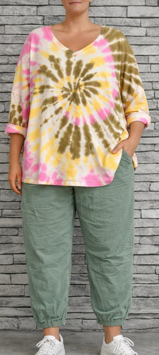 🌺 Sweat Oversize Boho Tie & Dye