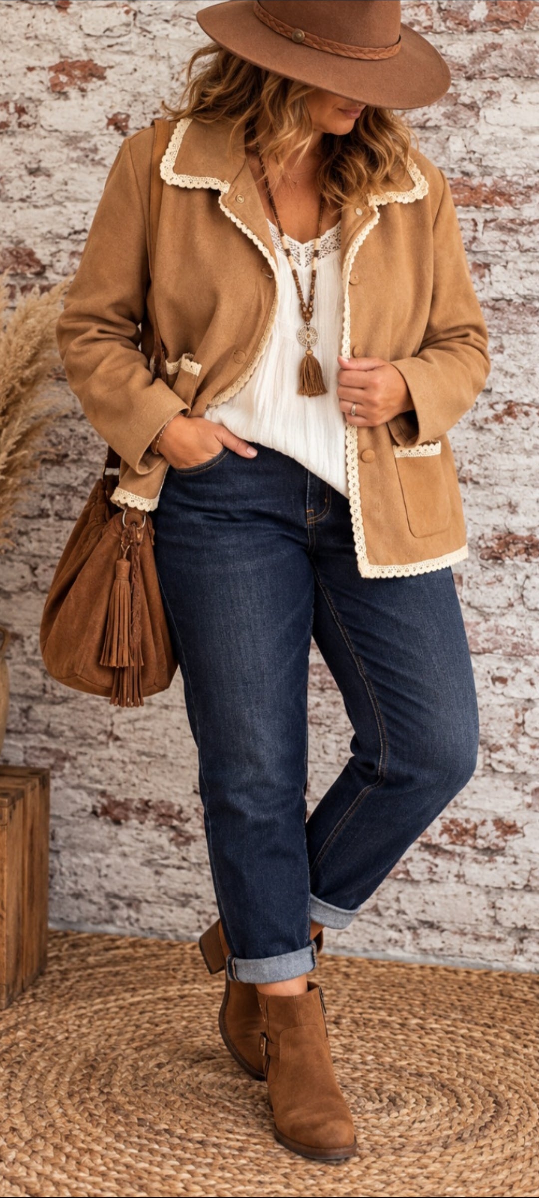 Veste en suédine – Style bohème chic
