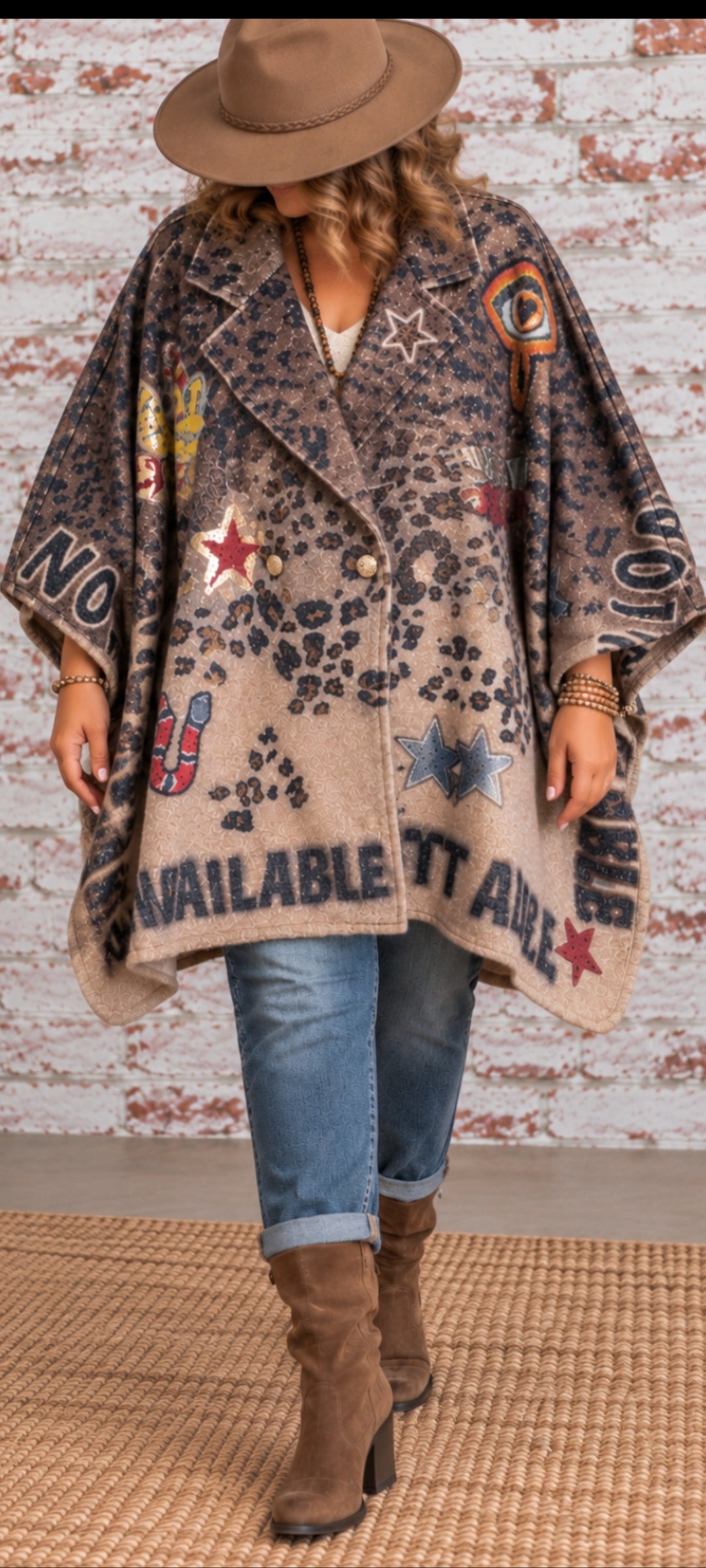 Cape oversize bohème chic