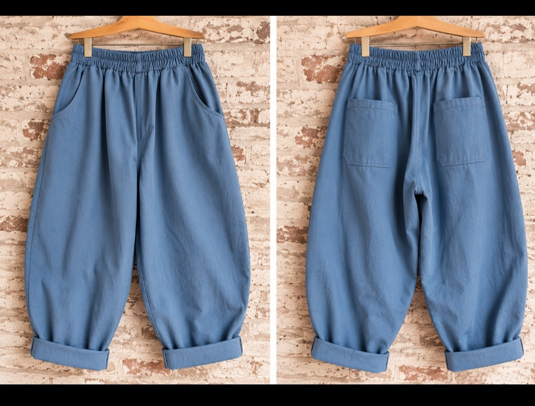 Pantalon ballon en coton – Bohème chic