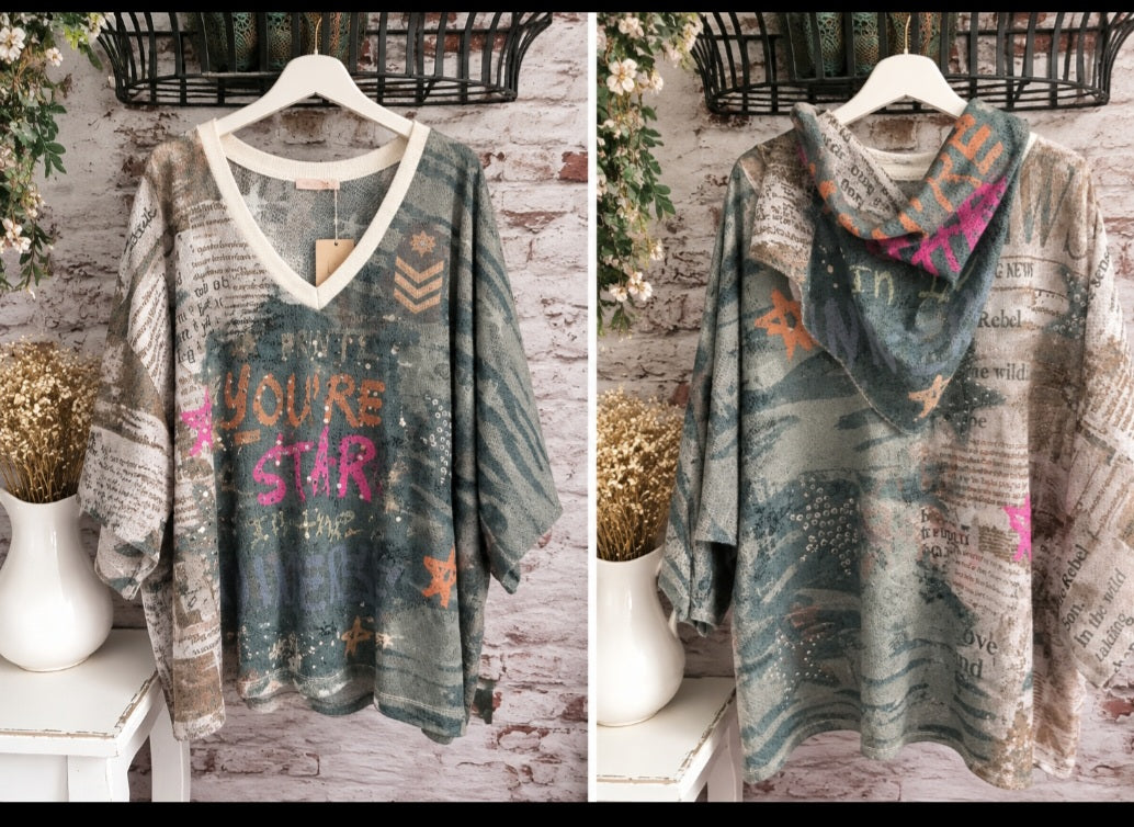 Pull léger bohème oversize