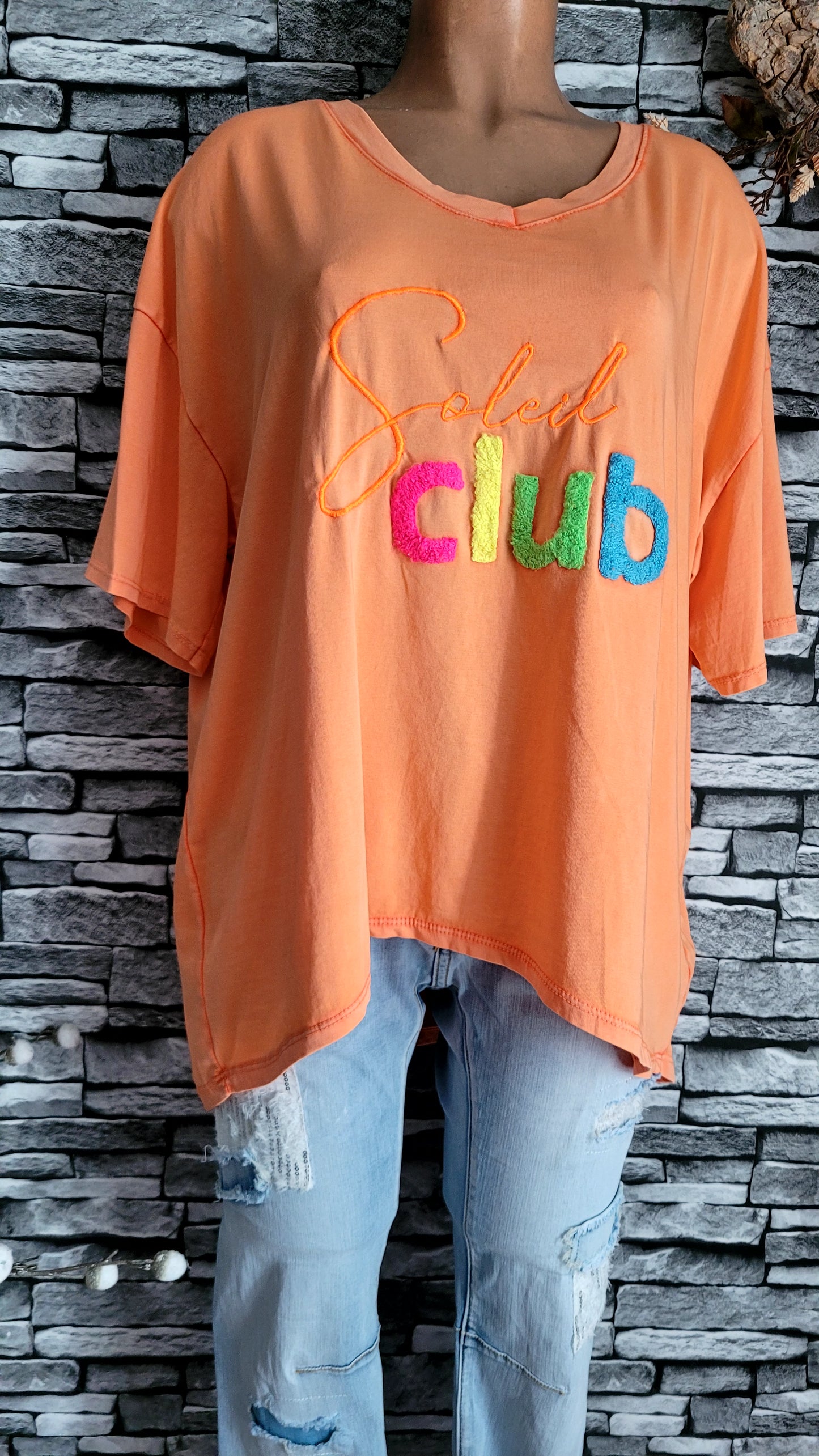 💋T-shirt "Soleil Club" – orange