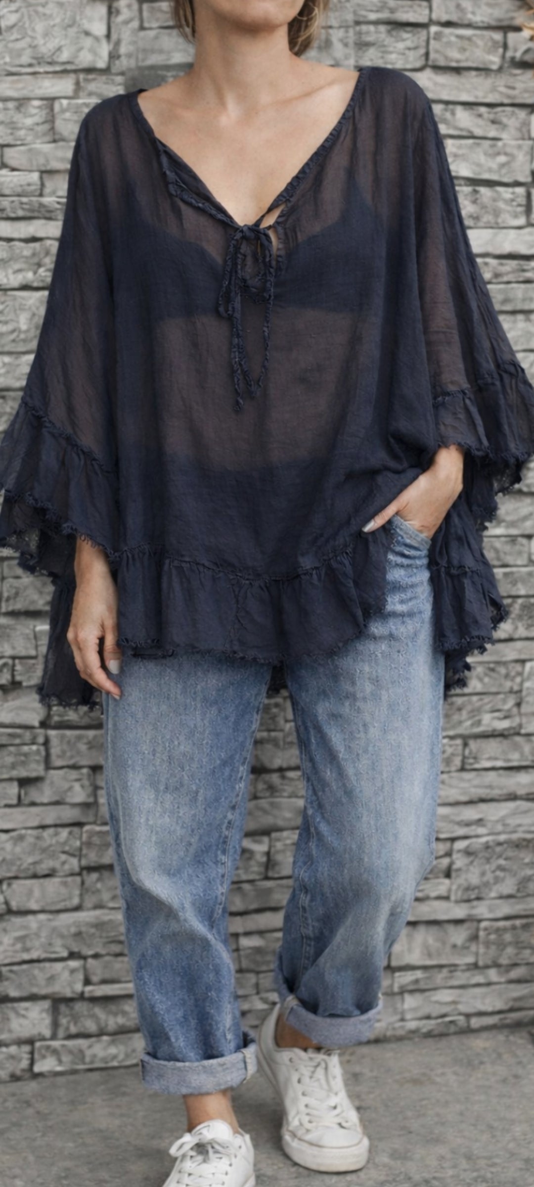 💋Tunique boho, Coupe : Ultra-ample
(oversize)