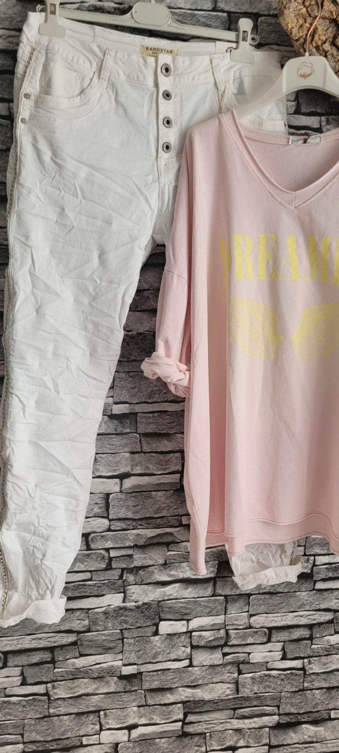 Jean Karostar Blanc Stretch