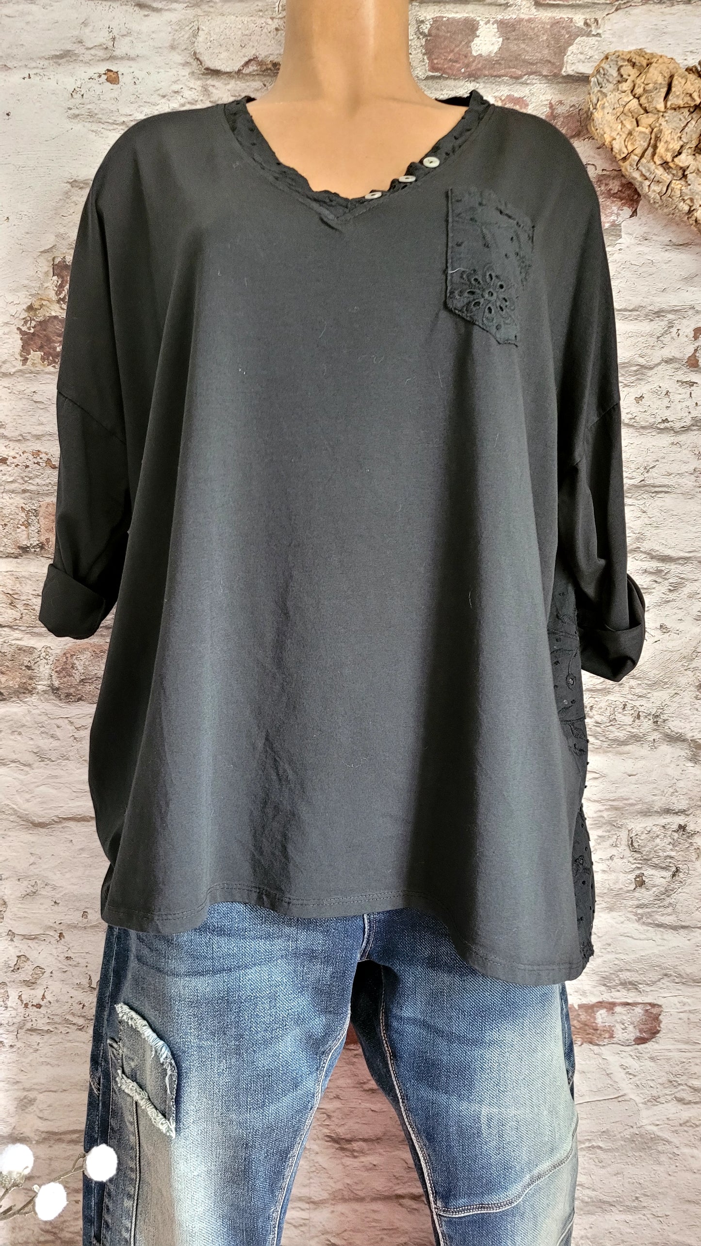 🖤 t-shirt "Broderie Douce"