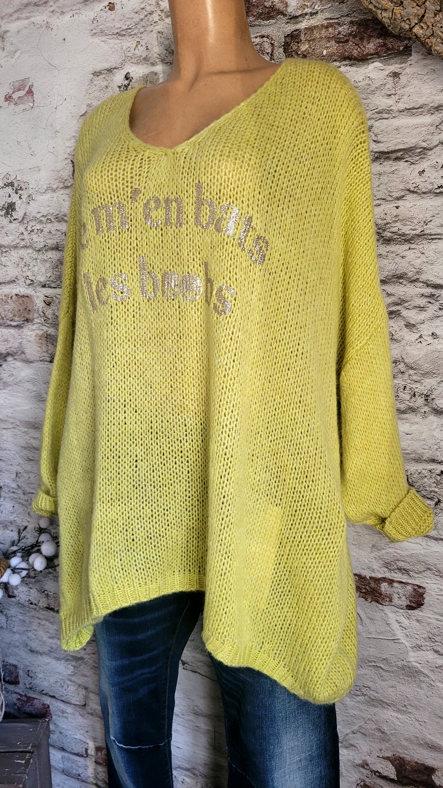 🎀 Pull 'Je m'en bats les booba' Paillettes