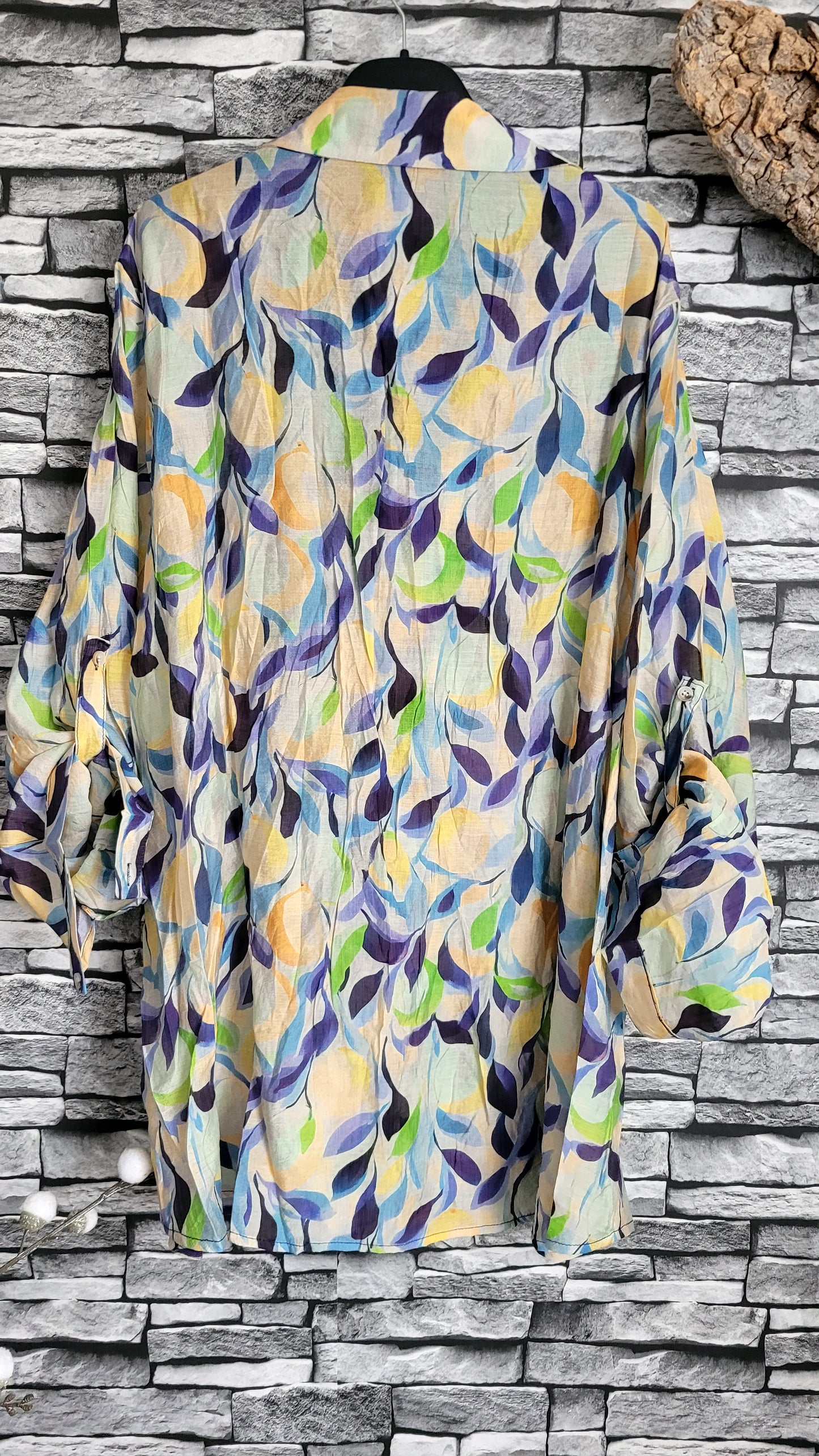 🌺 Chemise Fluide Artistique – Viscose & Tencel