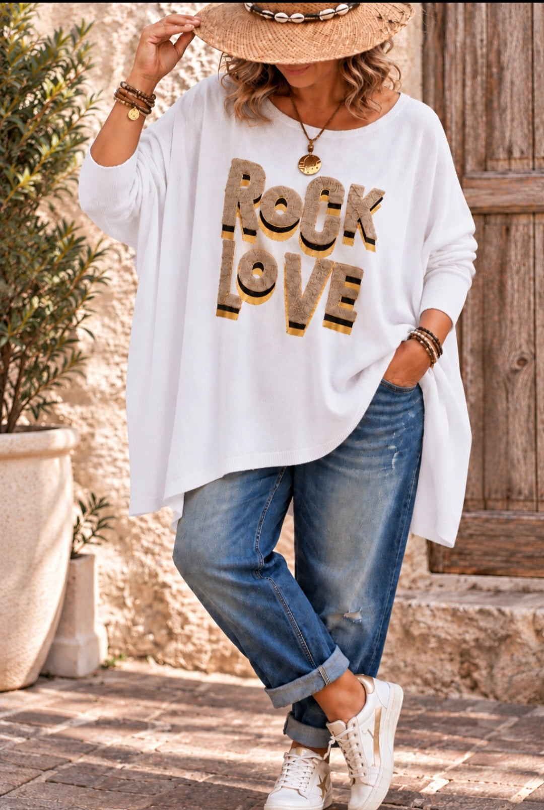 Pull léger oversize en viscose polyester