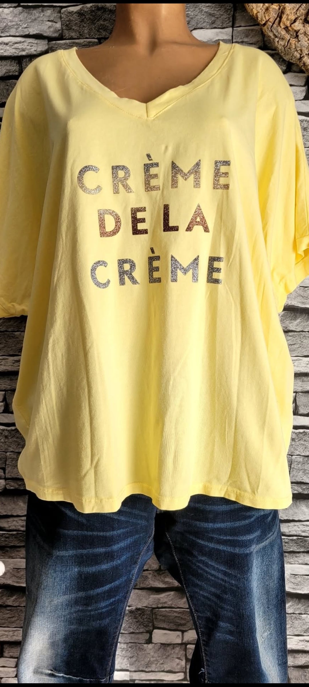 💕 T-shirt Oversize "Crème de la Crème"