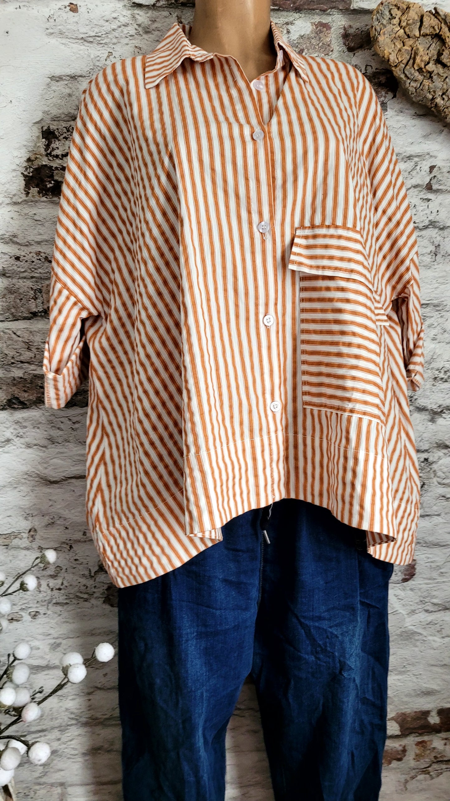 💙 CHEMISE BOHÈME ASYMÉTRIQUE