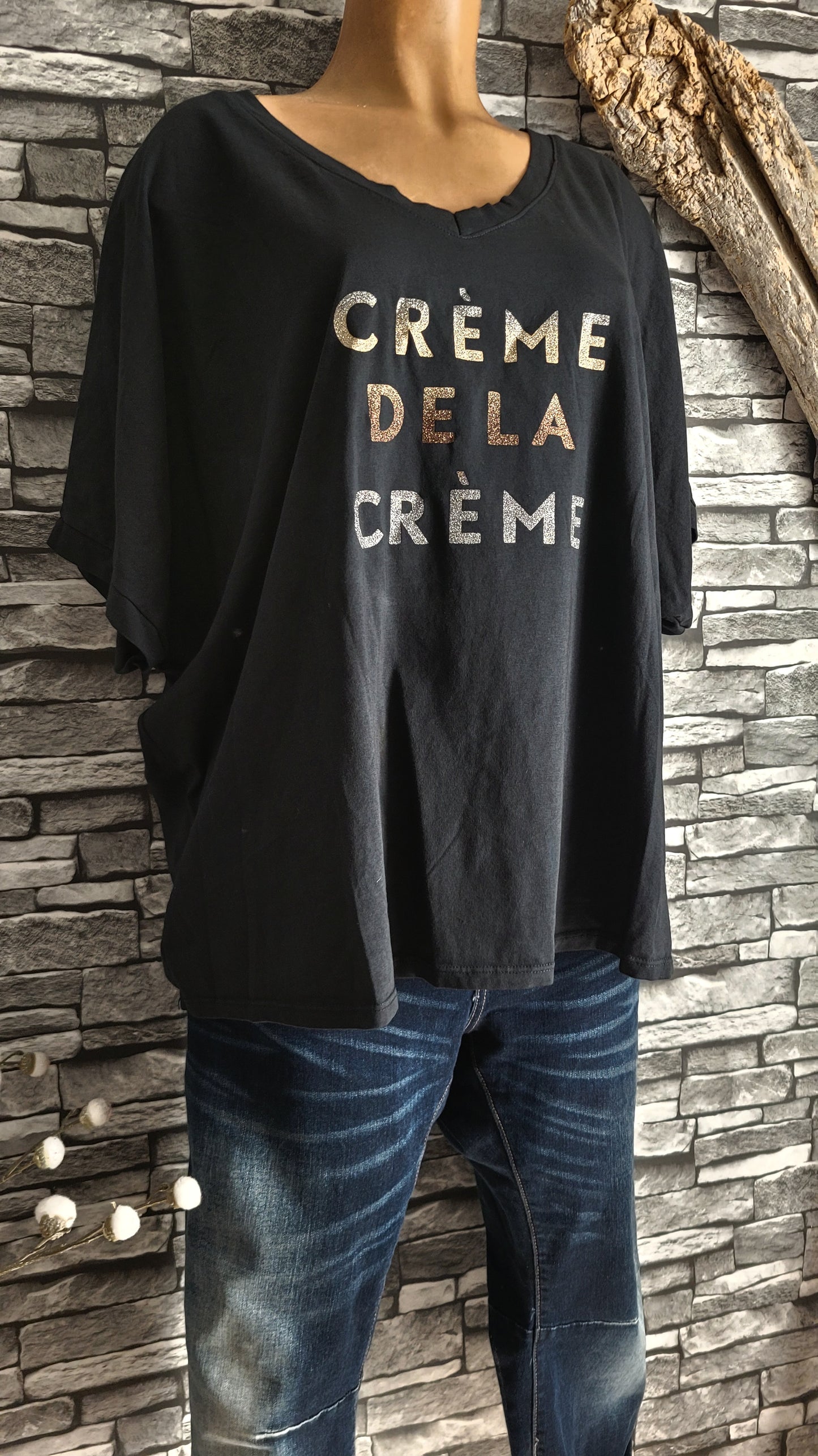 💕 T-shirt Oversize "Crème de la Crème"