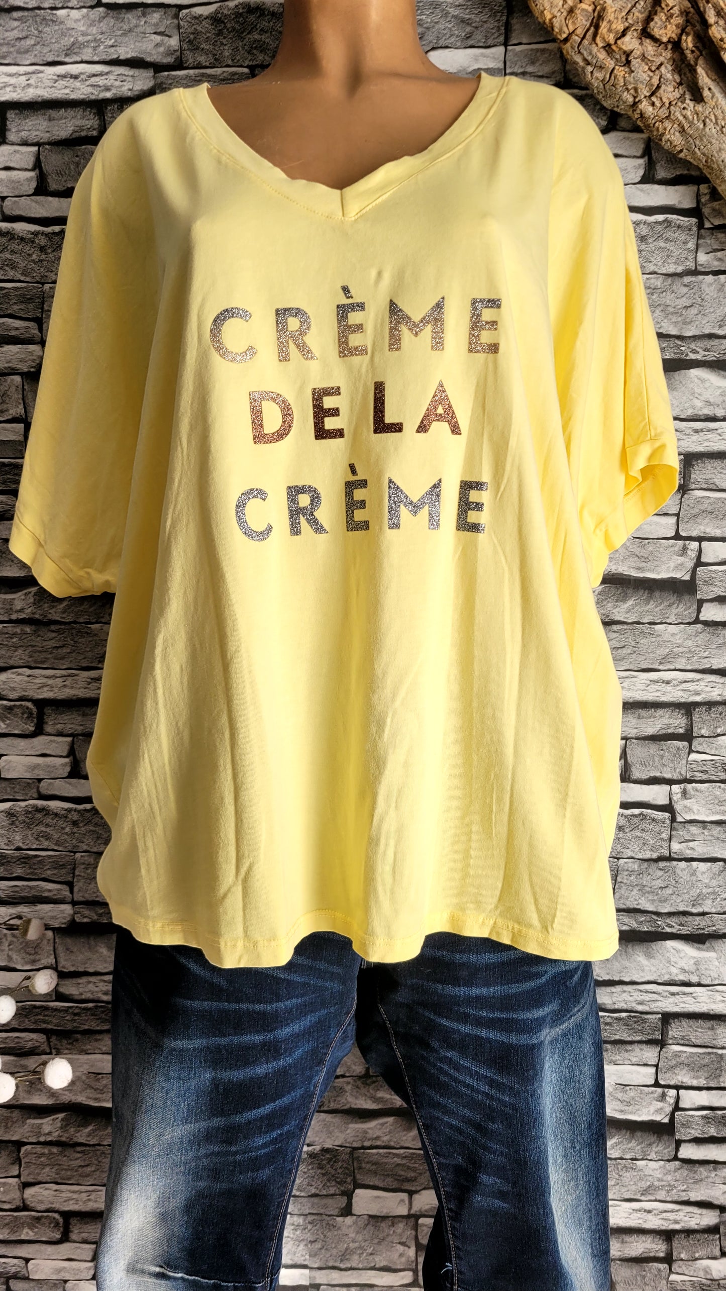 💕 T-shirt Oversize "Crème de la Crème"