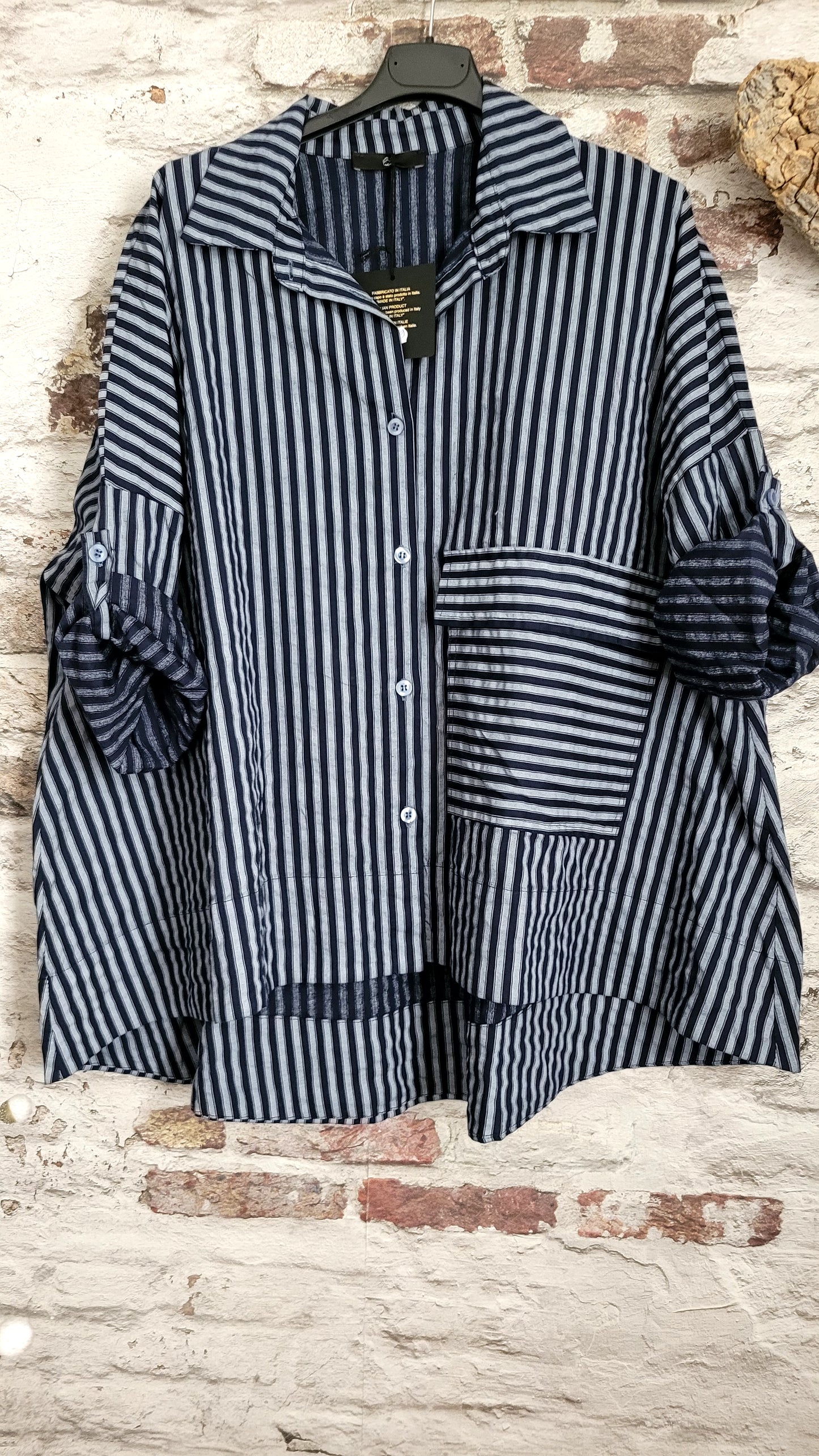 💙 Chemise bohème asymétrique