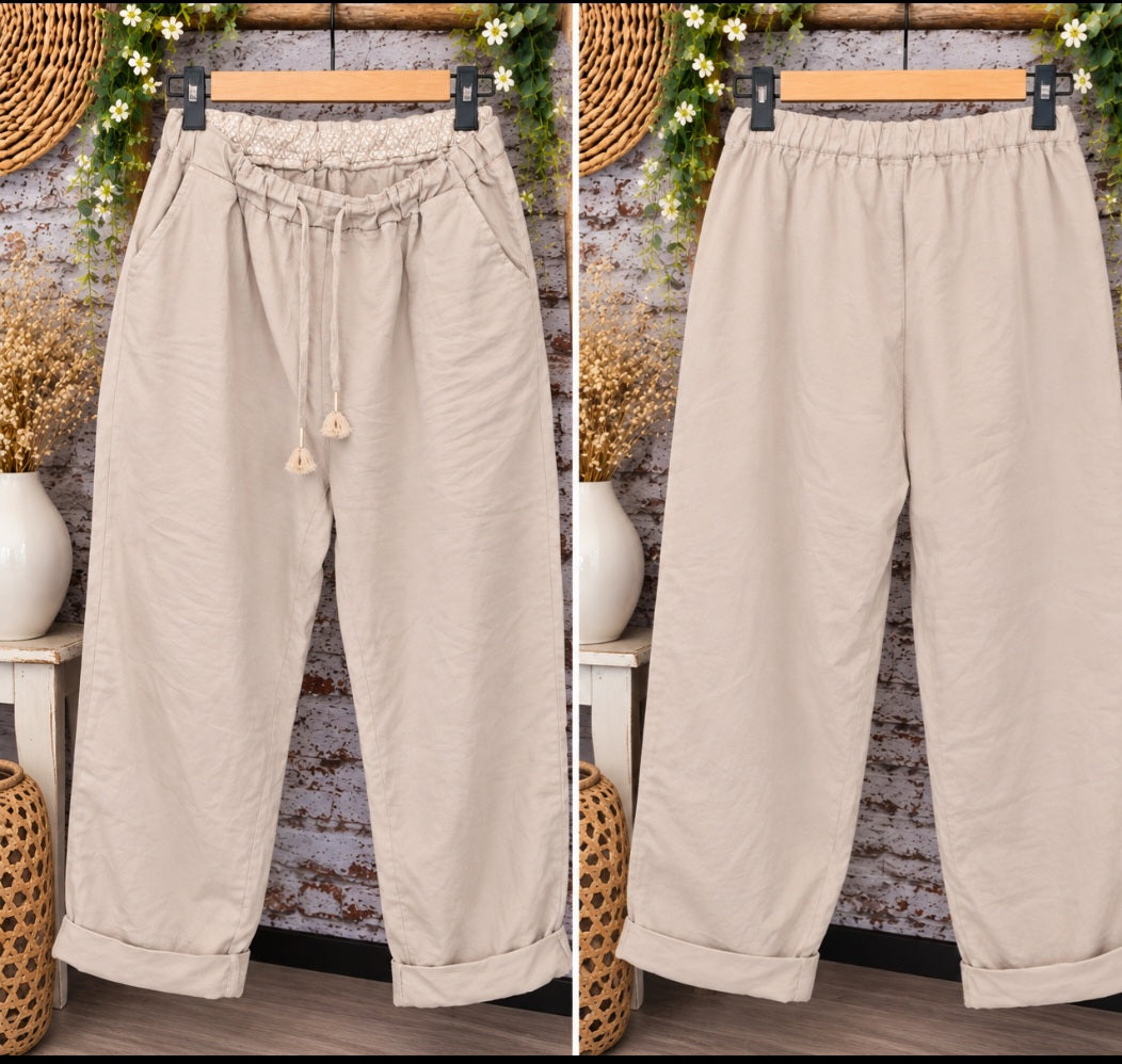 🤎Pantalon coton – Style bohème chic
