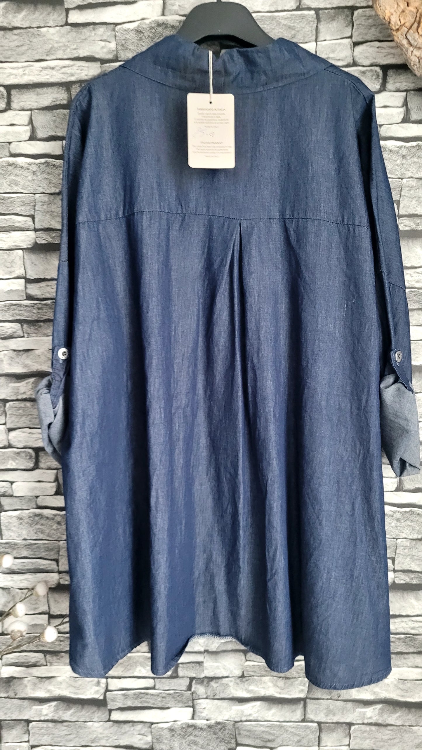 💗 Tunique Chemise en Denim Fluide – Coupe Oversize