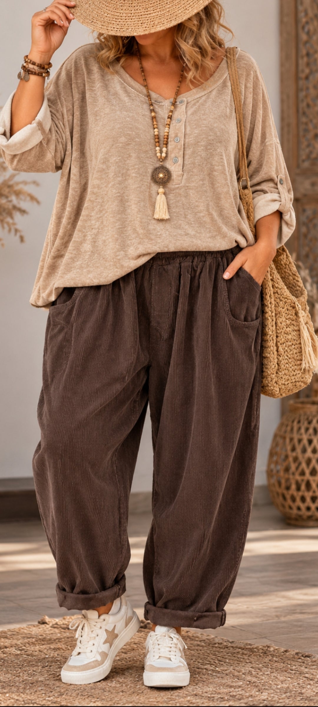 Haut oversize – Style bohème chic