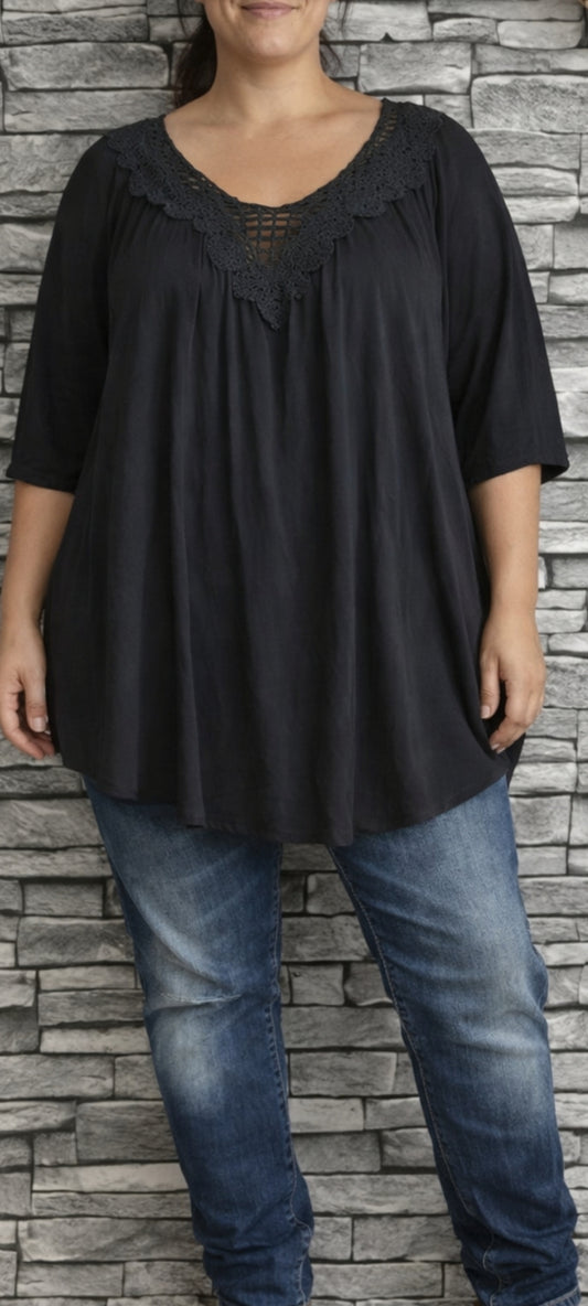 🌺 Tunique Oversize Noire