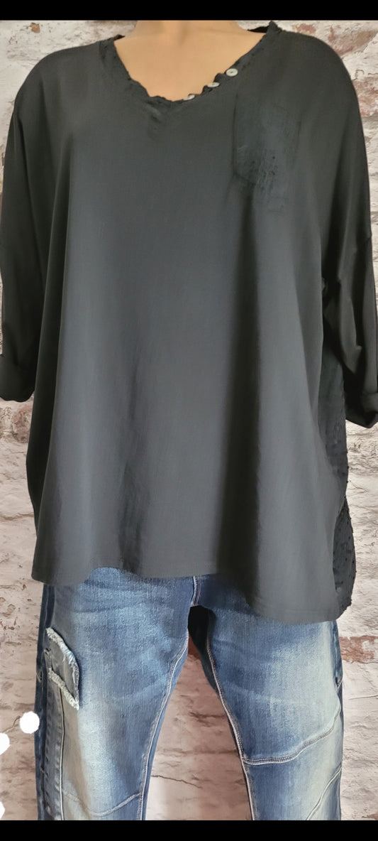 🖤 t-shirt "Broderie Douce"