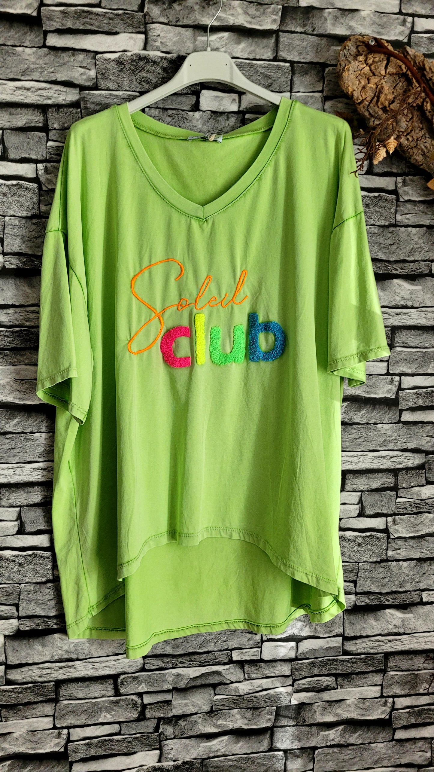 💋T-shirt "Soleil Club" – Vert Vitaminé