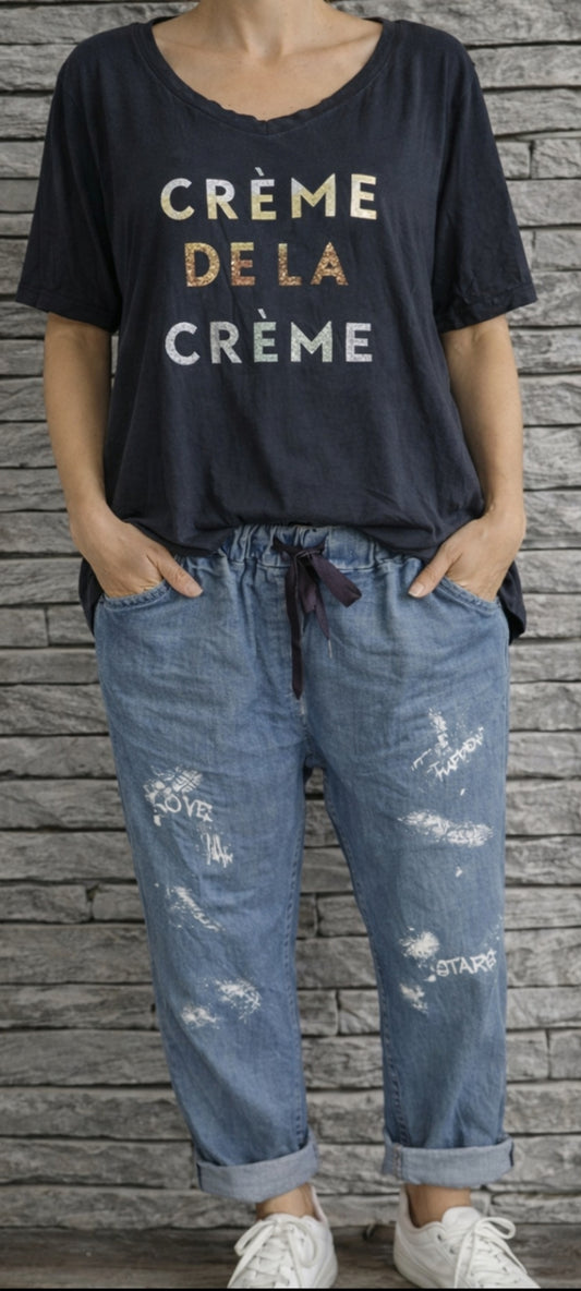 ♥️Pantalon Jogpan Denim Style Urbain