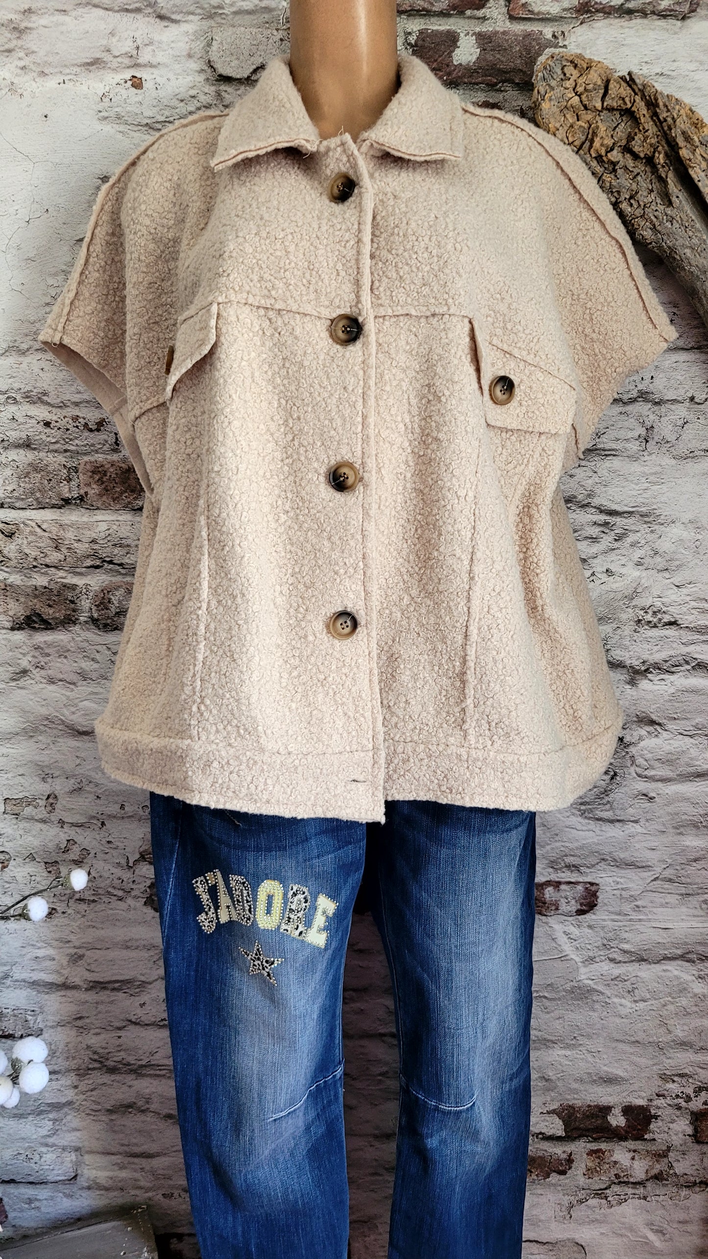 ⚜️ VESTE COURTE EN BOUCLETTE