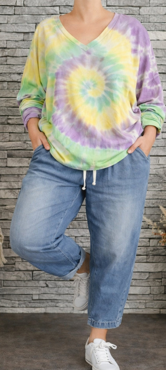 🌸 Pantalon "Balloon" en Denim Souple – L'élégance Décontractée