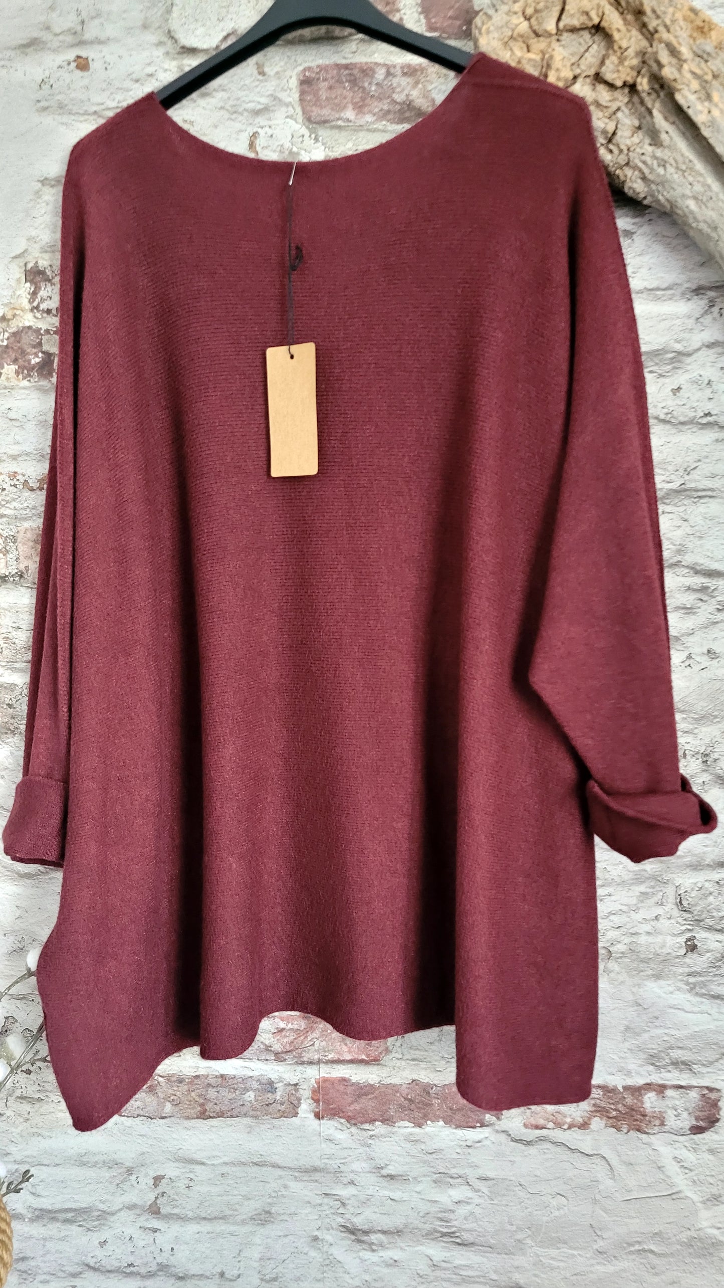 🍒 PULL OVERSIZE BORDEAUX