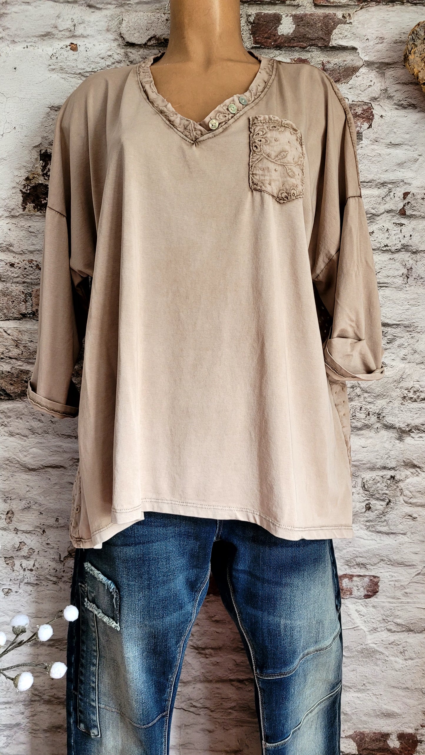 🖤 t-shirt "Broderie Douce"