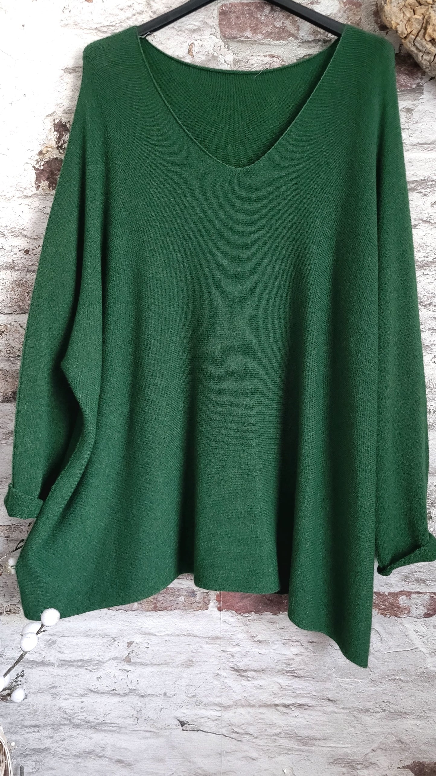 🍒 PULL OVERSIZE VERT SAPIN