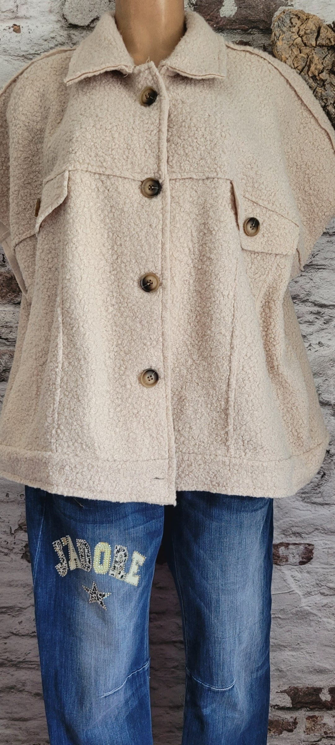 ⚜️ VESTE COURTE EN BOUCLETTE