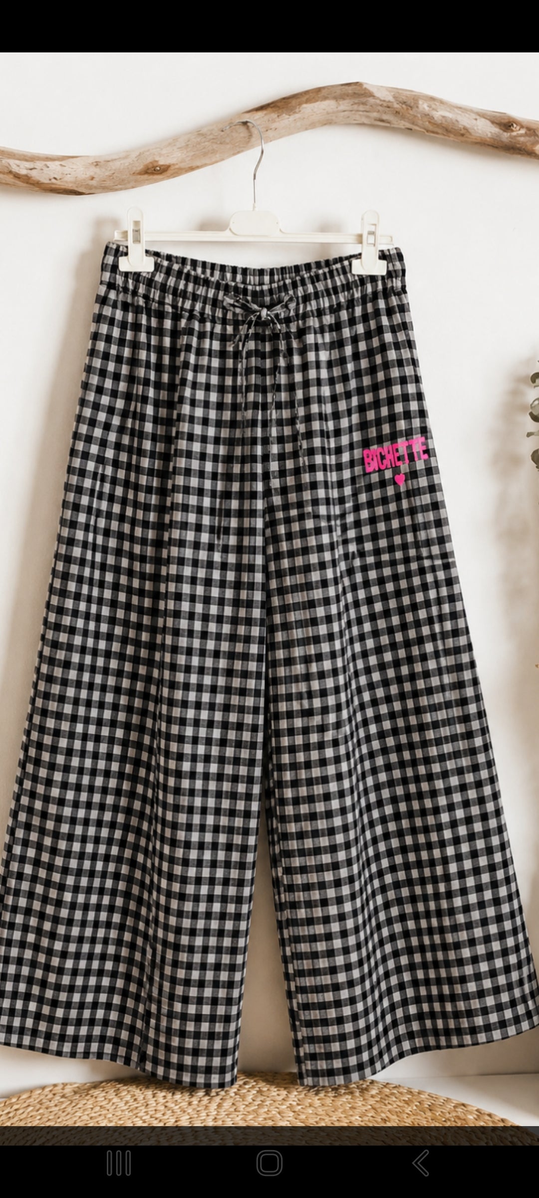 💙 Pantalon Large Gingham BINETTE