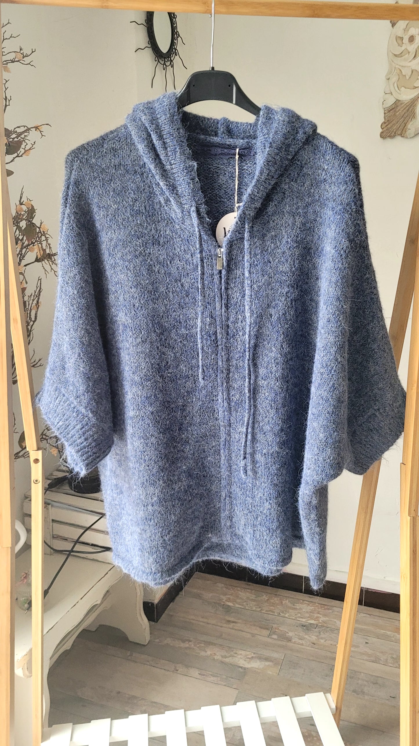 Gilet Oversize à Capuche Doux