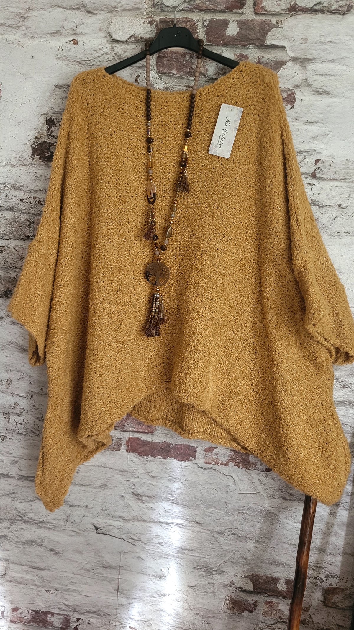 Pull oversize en maille bouclette – Bohème chic