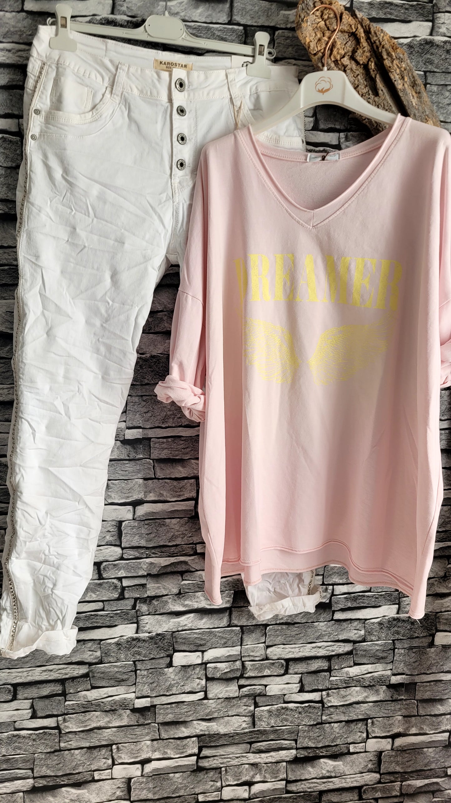 Jean Karostar Blanc Stretch