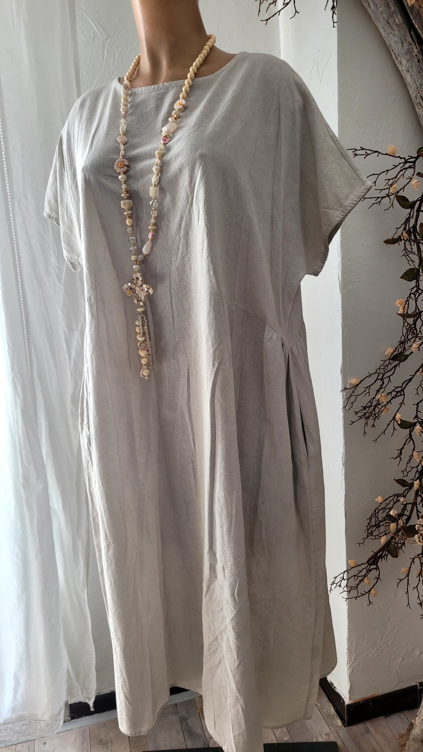 🎀 Robe Longue en Coton – Esprit Nature & Bohème