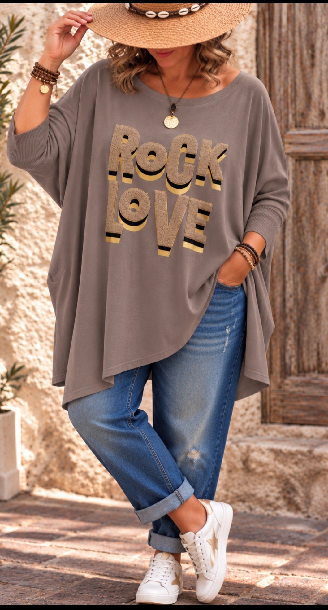 Pull léger oversize en viscose polyester