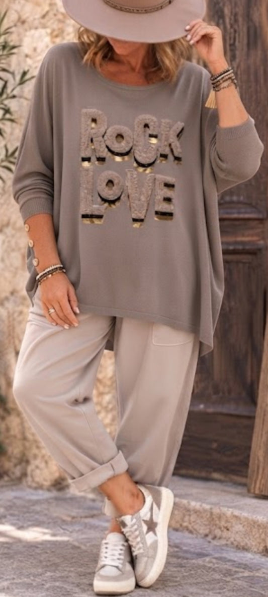 Pull léger oversize en viscose polyester