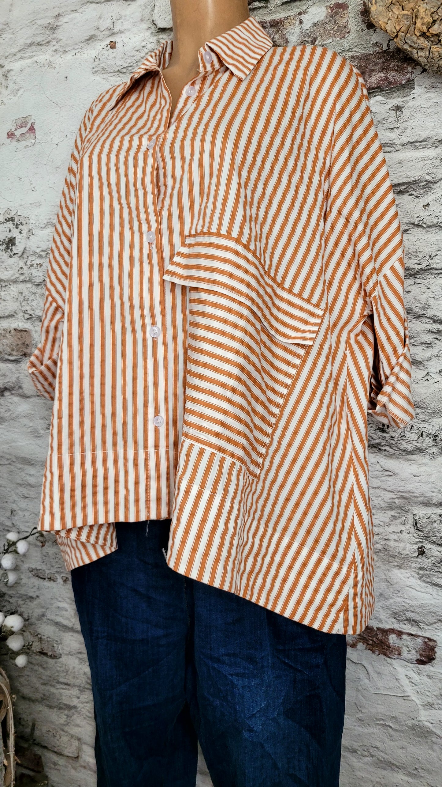 💙 CHEMISE BOHÈME ASYMÉTRIQUE