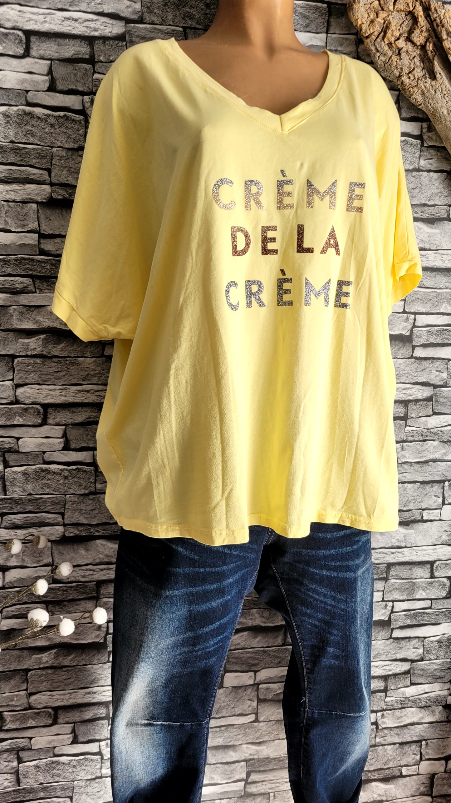 💕 T-shirt Oversize "Crème de la Crème"