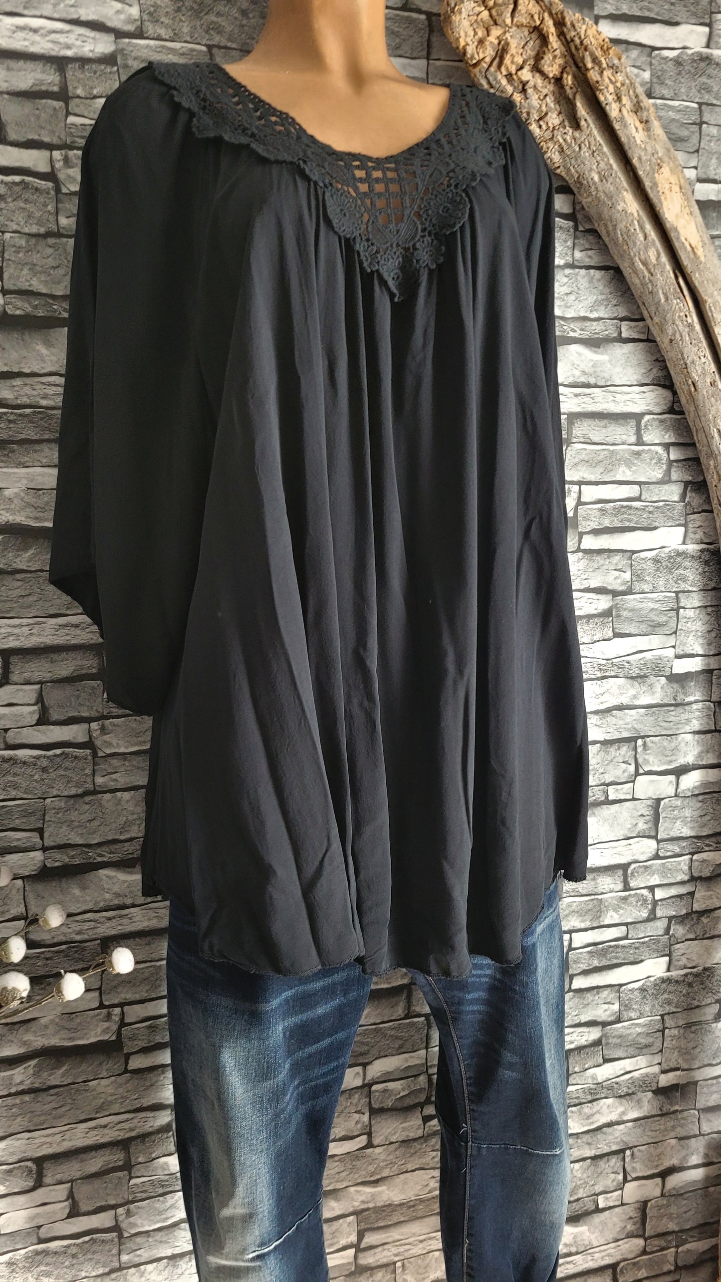 🌺 Tunique Oversize Noire